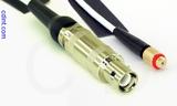 Coaxial Cable, L1 (Lemo 1 compatible) to 10-32 (Microdot compatible) female, RG188, 1 foot, 50 ohm