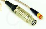 Coaxial Cable, L1 (Lemo 1 compatible) to 10-32 (Microdot compatible) female, RG316, 1 foot, 50 ohm