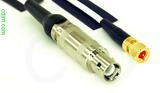 Coaxial Cable, L1 (Lemo 1 compatible) to 10-32 hex (Microdot compatible), RG188, 1 foot, 50 ohm