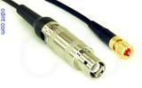 Coaxial Cable, L1 (Lemo 1 compatible) to 10-32 (Microdot compatible), RG174, 1 foot, 50 ohm