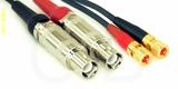 Coaxial Cable, L1 (Lemo 1 compatible) to 10-32 (Microdot compatible), RG174 dual, 1 foot, 50 ohm