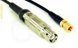 Coaxial Cable, L1 (Lemo 1 compatible) to 10-32 (Microdot compatible), RG174 low loss, 1 foot, 50 ohm