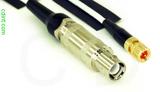 Coaxial Cable, L1 (Lemo 1 compatible) to 10-32 (Microdot compatible), RG196 low noise, 1 foot, 50 ohm