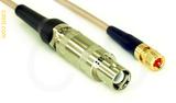 Coaxial Cable, L1 (Lemo 1 compatible) to 10-32 (Microdot compatible), RG316 double shielded, 1 foot, 50 ohm