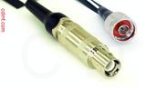 Coaxial Cable, L1 (Lemo 1 compatible) to N, RG196 low noise, 1 foot, 50 ohm