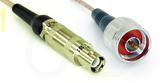 Coaxial Cable, L1 (Lemo 1 compatible) to N, RG316 double shielded, 24 foot, 50 ohm