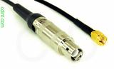 Coaxial Cable, L1 (Lemo 1 compatible) to SSMA, RG174, 1 foot, 50 ohm