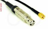 Coaxial Cable, L1 (Lemo 1 compatible) to SSMA, RG174 low loss, 1 foot, 50 ohm