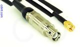 Coaxial Cable, L1 (Lemo 1 compatible) to SSMA, RG188 low noise, 1 foot, 50 ohm