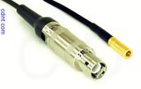 Coaxial Cable, L1 (Lemo 1 compatible) to SSMB, RG174, 1 foot, 50 ohm