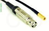 Coaxial Cable, L1 (Lemo 1 compatible) to SSMB, RG174 low noise, 1 foot, 50 ohm