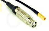 Coaxial Cable, L1 (Lemo 1 compatible) to SSMB, RG174 flexible (TPR jacket), 1 foot, 50 ohm