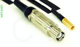 Coaxial Cable, L1 (Lemo 1 compatible) to SSMB, RG196 low noise, 1 foot, 50 ohm