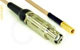 Coaxial Cable, L1 (Lemo 1 compatible) to SSMB, RG316 double shielded, 1 foot, 50 ohm