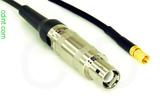 Coaxial Cable, L1 (Lemo 1 compatible) to SSMC, RG174 low noise, 1 foot, 50 ohm