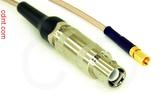 Coaxial Cable, L1 (Lemo 1 compatible) to SSMC, RG316, 1 foot, 50 ohm