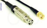 Coaxial Cable, L1 (Lemo 1 compatible) to SMA, RG174 low loss, 1 foot, 50 ohm