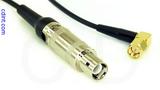 Coaxial Cable, L1 (Lemo 1 compatible) to SMA 90 degree (right angle), RG174, 10 foot, 50 ohm