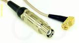 Coaxial Cable, L1 (Lemo 1 compatible) to SMA 90 degree (right angle), RG316, 1 foot, 50 ohm