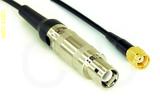 Coaxial Cable, L1 (Lemo 1 compatible) to SMA reverse polarity, RG174, 1 foot, 50 ohm