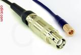 Coaxial Cable, L1 (Lemo 1 compatible) to SMB plug (female contact), RG174 flexible (TPR jacket), 2 foot, 50 ohm