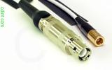 Coaxial Cable, L1 (Lemo 1 compatible) to SMB plug (female contact), RG188, 1 foot, 50 ohm