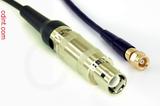 Coaxial Cable, L1 (Lemo 1 compatible) to SMC (Subvis), RG174 low loss, 1 foot, 50 ohm