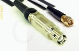 Coaxial Cable, L1 (Lemo 1 compatible) to SMC (Subvis), RG188, 1 foot, 50 ohm