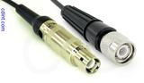 Coaxial Cable, L1 (Lemo 1 compatible) to TNC, RG174 low noise, 1 foot, 50 ohm