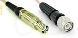 Coaxial Cable, L1 (Lemo 1 compatible) to TNC, RG316 double shielded, 1 foot, 50 ohm