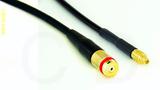 Coaxial Cable, 1/4-32 (S-93 compatible) female to MMCX plug (male contact), RG174 low noise, 40 foot, 50 ohm