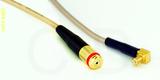 Coaxial Cable, 1/4-32 (S-93 compatible) female to MCX 90 degree (right angle) plug (male contact), RG316, 12 foot, 50 ohm