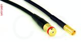 Coaxial Cable, 1/4-32 (S-93 compatible) female to MCX jack (female contact), RG174, 1 foot, 50 ohm