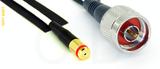 Coaxial Cable, 1/4-32 (S-93 compatible) female to N, RG188 low noise, 6 foot, 50 ohm