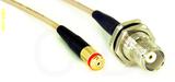 Coaxial Cable, 1/4-32 (S-93 compatible) female to TNC bulkhead mount female, RG316, 1 foot, 50 ohm