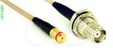 Coaxial Cable, 1/4-32 (S-93 compatible) female to TNC bulkhead mount female, RG316 double shielded, 1 foot, 50 ohm