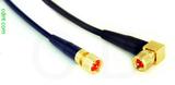 Coaxial Cable, 1/4-32 (S-93 compatible) to 10-32 (Microdot compatible) 90 degree (right angle), RG174 flexible (TPR jacket), 1 foot, 50 ohm