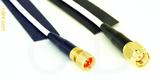 Coaxial Cable, 1/4-32 (S-93 compatible) to SMA, RG188 low noise, 2 foot, 50 ohm