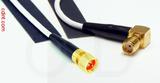 Coaxial Cable, 1/4-32 (S-93 compatible) to SMA 90 degree (right angle) female, RG188 low noise, 8 foot, 50 ohm