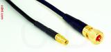 Coaxial Cable, MMCX jack (female contact) to 10-32 hex (Microdot compatible), RG174, 1 foot, 50 ohm