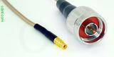 Coaxial Cable, MMCX jack (female contact) to N, RG316, 1 foot, 50 ohm