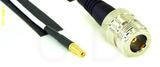 Coaxial Cable, MMCX jack (female contact) to N female, RG188, 1 foot, 50 ohm