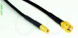 Coaxial Cable, MMCX jack (female contact) to SSMA, RG174, 1 foot, 50 ohm