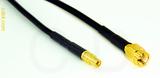 Coaxial Cable, MMCX jack (female contact) to SSMA, RG174 flexible (TPR jacket), 1 foot, 50 ohm