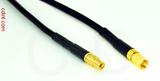 Coaxial Cable, MMCX jack (female contact) to SSMC, RG174 flexible (TPR jacket), 1 foot, 50 ohm