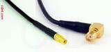 Coaxial Cable, MMCX jack (female contact) to SMA 90 degree (right angle) female, RG174, 4 foot, 50 ohm