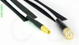 Coaxial Cable, MMCX jack (female contact) to SMA female reverse polarity, RG188, 2 foot, 50 ohm