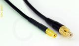 Coaxial Cable, MMCX jack (female contact) to SMB jack (male contact), RG174, 1 foot, 50 ohm