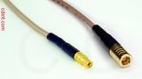 Coaxial Cable, MMCX jack (female contact) to SMB plug (female contact), RG316, 1 foot, 50 ohm