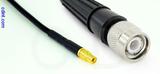 Coaxial Cable, MMCX jack (female contact) to TNC, RG174, 40 foot, 50 ohm